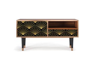 StoryZ Mueble de TV negro 1 caj&oacute;n y 1 puerta L 115 cm