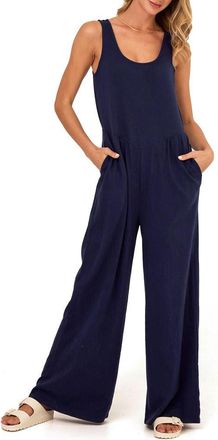Threads 4 Thought Eira Smocked Sleeveless Wide Leg Jumpsuit in Stargazer at Nordstrom, Size Xx-Large
