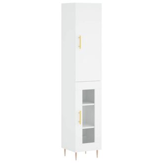 Berkfield Home Highboard White 34.5x34x180 cm Engineered Wood