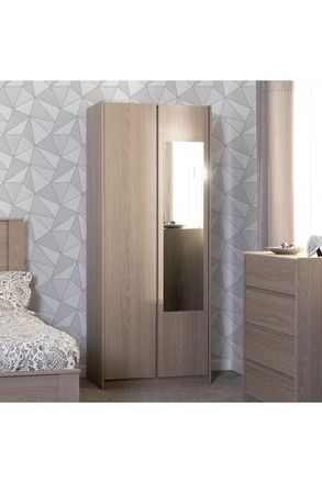 Seconique Paris 2 Door Wardrobe in Light Grey