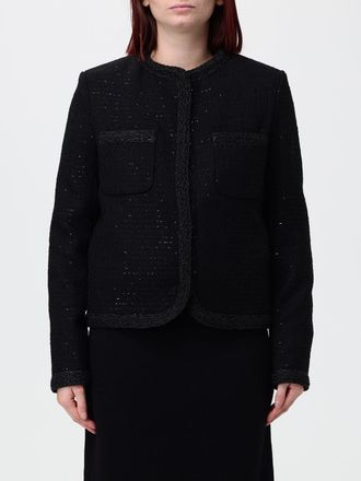 Fabiana Filippi Blazer corto in misto lana con ricamo di paillettes