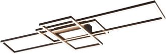 Trio Irvine Led Ceiling Light 3 Rect&aacute;ngulos Antracita Con Luz Central Con Control Remoto Multifunci&oacute;n De Intensidad De Luz Y Regulaci&oacute;n De Temperatura De C