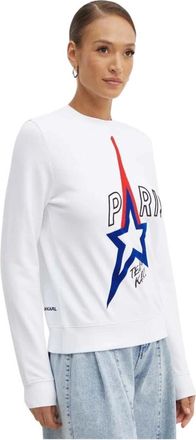 Karl Lagerfeld Katoenen sweatshirt - Dames - Sweatshirts - Wit - XS - Katoen - Hoodies & sweatvesten