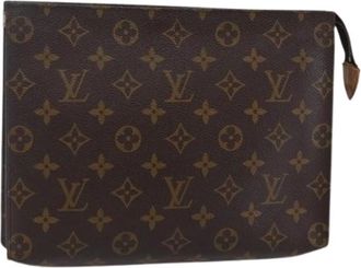 Louis Vuitton Pre-owned Clutches, female, Brown, Size: ONE SIZE Pre-owned Vintage Canvas Clutch