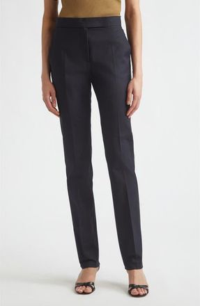Max Mara Modino Slim Cut Stretch Cotton Trousers in Ultramarine at Nordstrom, Size 14