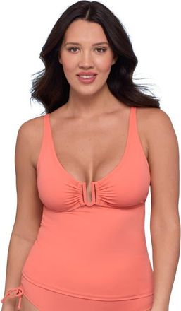 S3 U-Wire Adjustable Tankini Swim Top in Watermelon at Nordstrom, Size X-Large