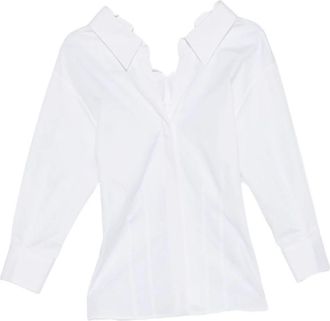 Givenchy Top - Dames - Overhemden - Wit - S - Nylon - Overhemden