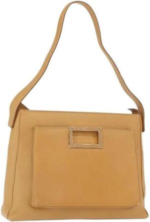 Ferragamo Pre-owned Shoulder Bags, female, Beige, Size: ONE SIZE Pre-owned Shoulder Bag