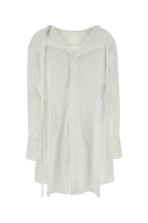 Carven Womens White Poplin Esperanto Mini Dress Exterior: Cotton Abiti