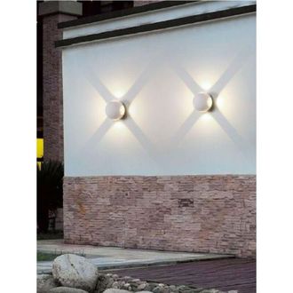 Trade Shop Trade Shop - Applique Muro A Sfera 4 Fasci Di Luce Esterno Bianco Luce 3000k 6000k 4000k Es58