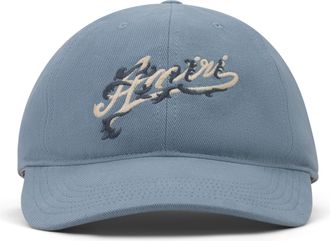 Amiri Blue Baroque Logo Dad Hat