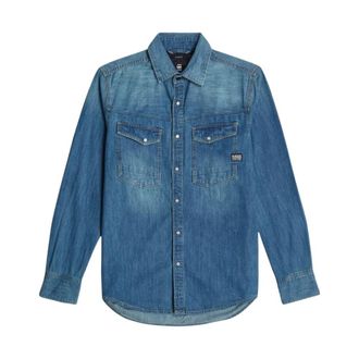 G-Star Denim Overhemden - Heren - Spijkeroverhemden - Blauw - M - Denim - Overhemden