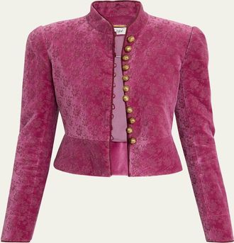 Chlo&eacute; Floral Velvet Top Coat