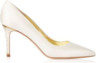 Freya Rose Chelsea Pointed Toe Pearl Heel Pump in Ivory at Nordstrom, Size 35