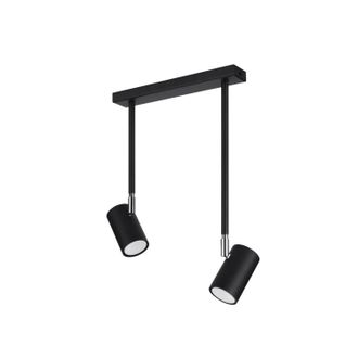 OEM L&aacute;mpara De Techo Tvarix 2 Gu10 Negra Lumilo 10.195.75
