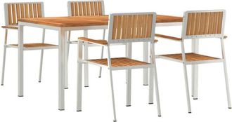 vidaXL Vidaxl - Garden Dining Set 5 pcs Brown Solid acacia wood