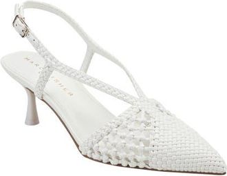 Marc Fisher Reagan Slingback Pump in White at Nordstrom, Size 5.5