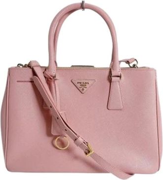 Prada Pre-owned Handbags, female, Pink, Size: ONE SIZE Pre-owned Leather Handbag