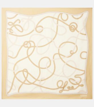 Loewe Anagram silk twill scarf
