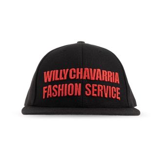 Willy Chavarria Caps, male, Black, Size: ONE SIZE Fashion Service Cap