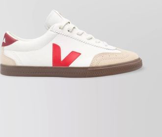 Veja leather panelled low-top sneakers