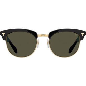 American Optical Sirmont 51mm Wayfarer Nylon Non Polarized in Black Gold - Gnn at Nordstrom
