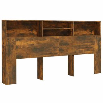 vidaXL Armario Cabecero Roble Ahumado 200x19x103,5 Cm Vidaxl