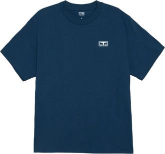 Obey Ogen Print Katoen T-shirt Blauw - Heren - T-shirts - Blauw - XL - Katoen - Tops