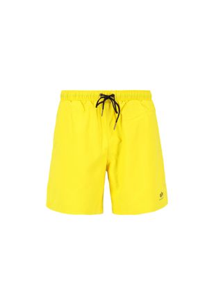Alpha Industries Shorts ALPHA INDUSTRIES Basic Swim Short, Herren, Gr. M, Normalgr&ouml;ssen, gelb (empire gelb), Obermaterial: 100% Polyester, Futter: 100% Polyester, Hose