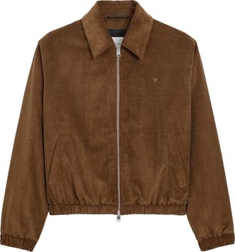 Ami Ami De Coeur Cropped Corduroy Jacket