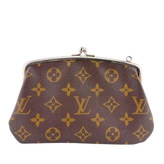 Louis Vuitton Monogram Brown Leather Pouch (Pre-Owned)