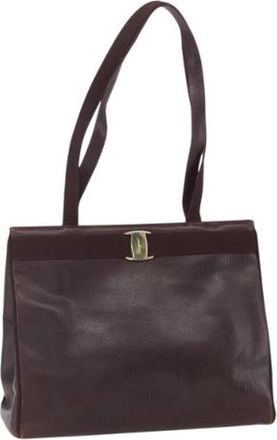 Ferragamo Pre-owned Leather Tote Bag - Dames - Vintage Shopper - Bruin - ONE Size - Leer - Vintage