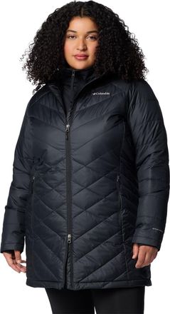 Columbia Womens Heavenly Long Hooded Jacket, 2024 Black, 2X