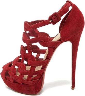 Christian Louboutin Scarpe Larissa con cinturino alla caviglia - Rosso