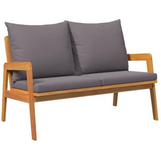 vidaXL Vidaxl - Set bistrot con cuscino 2 pcs Marrone Legno massello di acacia