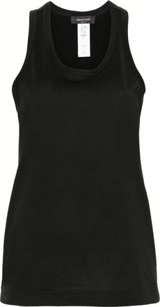 Fabiana Filippi contrast-panel tank top - women - Cotton/Viscose - 38 - Black