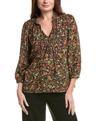 Vince Camuto Printed Peasant Blouse