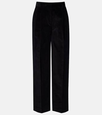 Toteme Deep Pleat cotton corduroy wide-leg pants