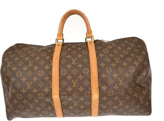 Louis Vuitton Pre-owned Weekend Bags, female, Brown, Size: ONE SIZE Pre-owned Vintage Monogram Canvas Keepall Duffle Bag