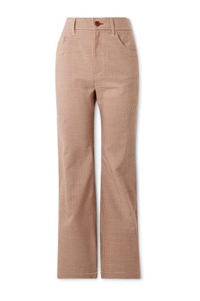 S&eacute;fr Tavares Flared Gingham Woven Suit Trousers