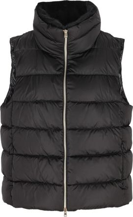 Herno Gewatteerd Gilet met Hoge Hals - Dames - Bodywarmers - Zwart - 2XL - Jassen