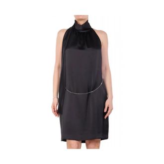 HUGO BOSS Kinema-1 Dress - Dames - Feestkleedjes - Zwart - 2XL - Polyester - Kleedjes