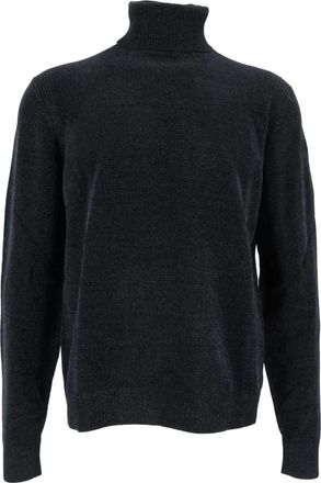 Roberto Ricci Design Maglia dolcevita velvet - Knitwear - Hombre - Azul - 2XL