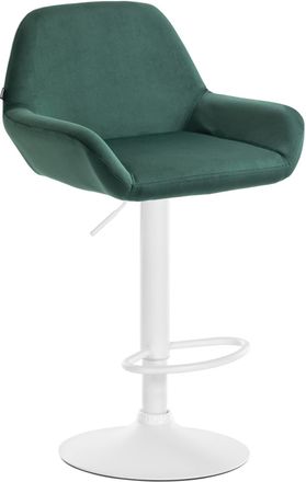 Clp Taburete de bar regulable y giratorio en Terciopelo Verde oscuro
