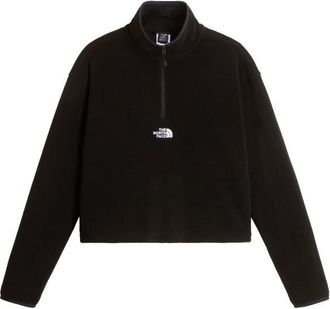 The North Face Novelty Logo Glacier 1/4 Zip Fleecepullover f&uuml;r Damen | schwarz