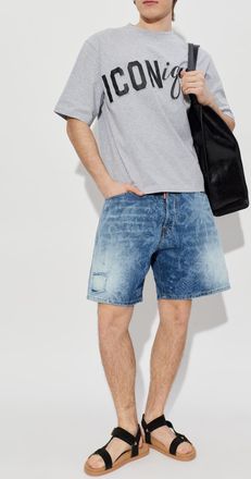 Dsquared2 Boxer Denim Shorts, Mens, Blue