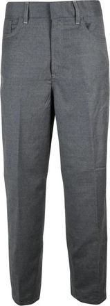 Dondup Bessie Sartoriale Broek - Dames - Straight fit broeken - Grijs - W25 - Wol - Broeken