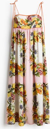 H&M Tr&auml;gerkleid - Hellrosa/Zitronen