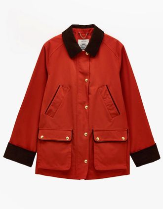 Joules Womens Joules KATHERINE Waterproof Heritage Coat Burnt Orange - Size: 8