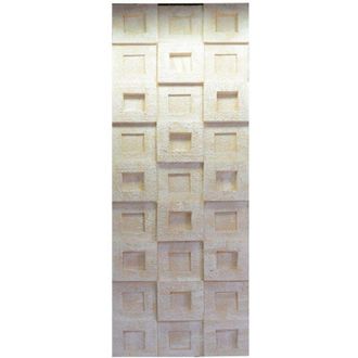 Vacchetti Vacchetti - Cuadro Pintado De Blanco Con Cuadrados Cm50x150x3-5